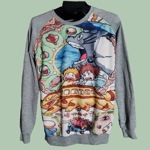 My Neighbor Totoro Gray Long Sleeve Light Pullover